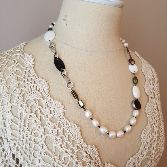 Silpada ~ Pearl & Natural Element Necklace N1996 - Picture 2 of 6